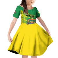 Personalized French Guiana Family Matching Off Shoulder Short Dress and Hawaiian Shirt Lagwiyann In My Heart - Wonder Print Shop