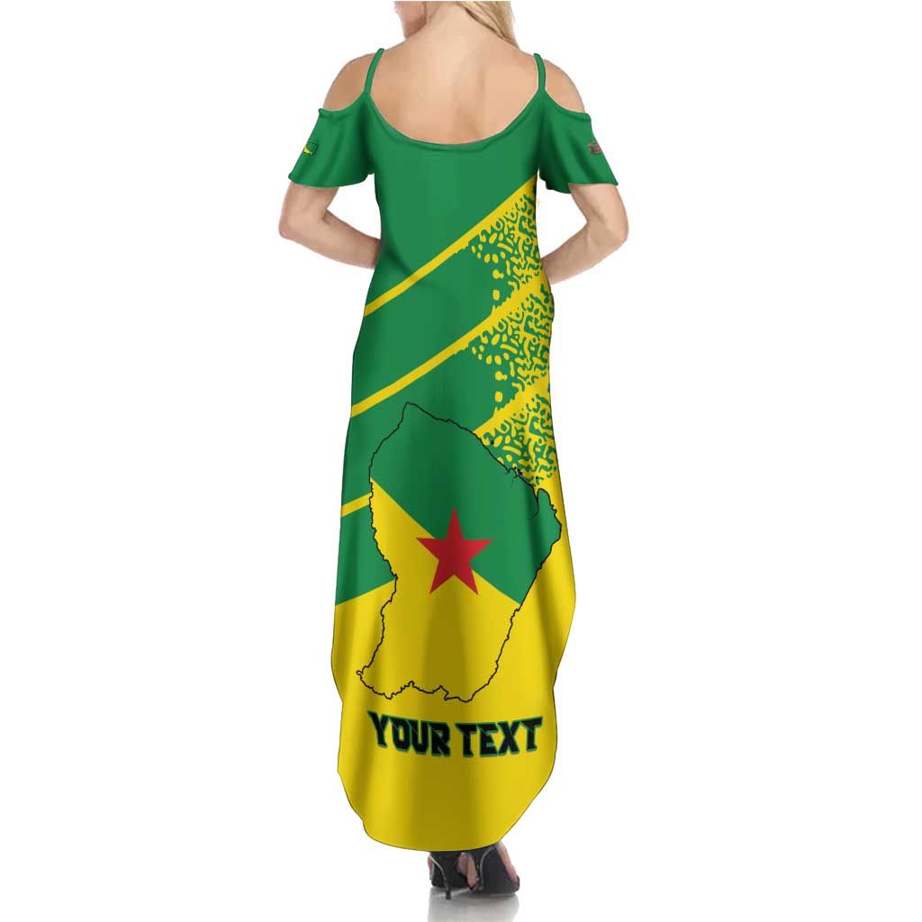 Personalized French Guiana Family Matching Summer Maxi Dress and Hawaiian Shirt Lagwiyann In My Heart - Wonder Print Shop