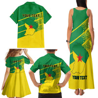 Personalized French Guiana Family Matching Tank Maxi Dress and Hawaiian Shirt Lagwiyann In My Heart - Wonder Print Shop