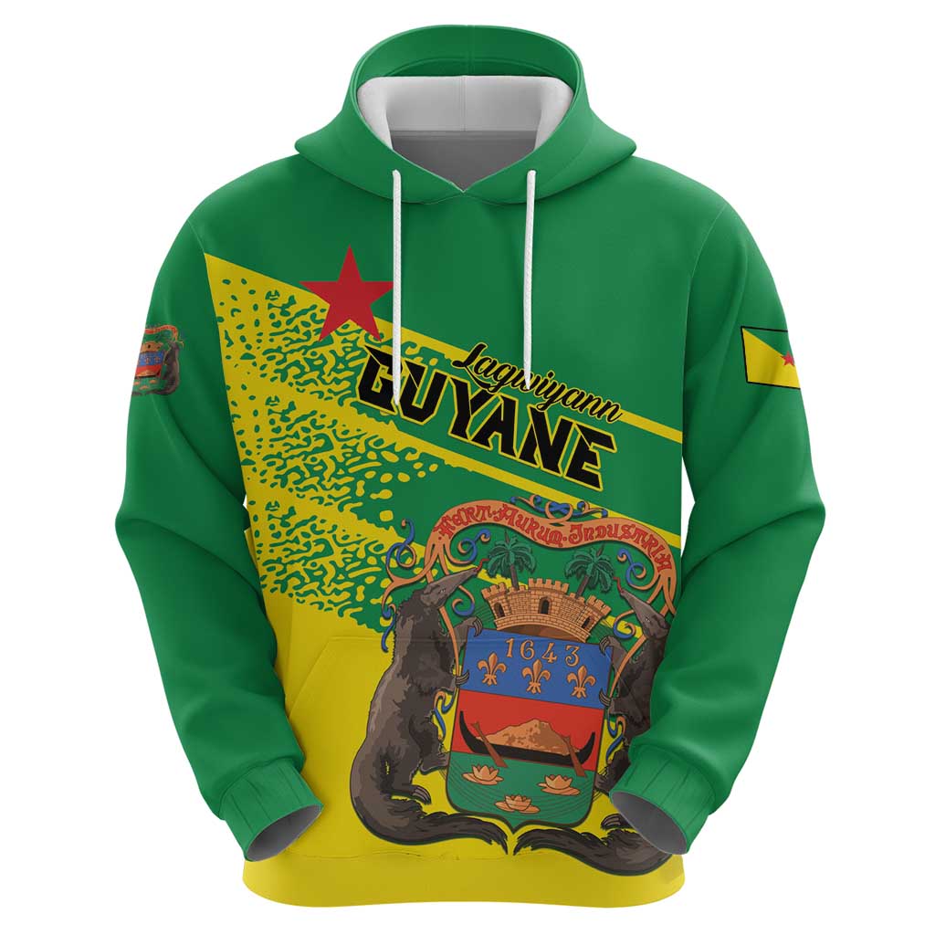 Personalized French Guiana Hoodie Lagwiyann In My Heart - Wonder Print Shop