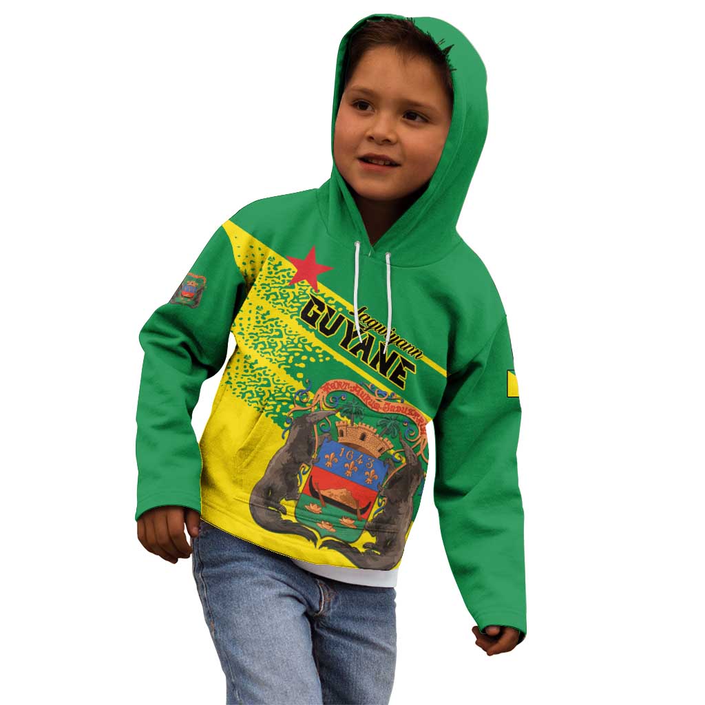 Personalized French Guiana Kid Hoodie Lagwiyann In My Heart - Wonder Print Shop