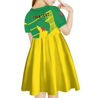 Personalized French Guiana Kid Short Sleeve Dress Lagwiyann In My Heart - Wonder Print Shop