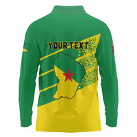 Personalized French Guiana Long Sleeve Polo Shirt Lagwiyann In My Heart - Wonder Print Shop
