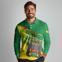 Personalized French Guiana Long Sleeve Polo Shirt Lagwiyann In My Heart - Wonder Print Shop