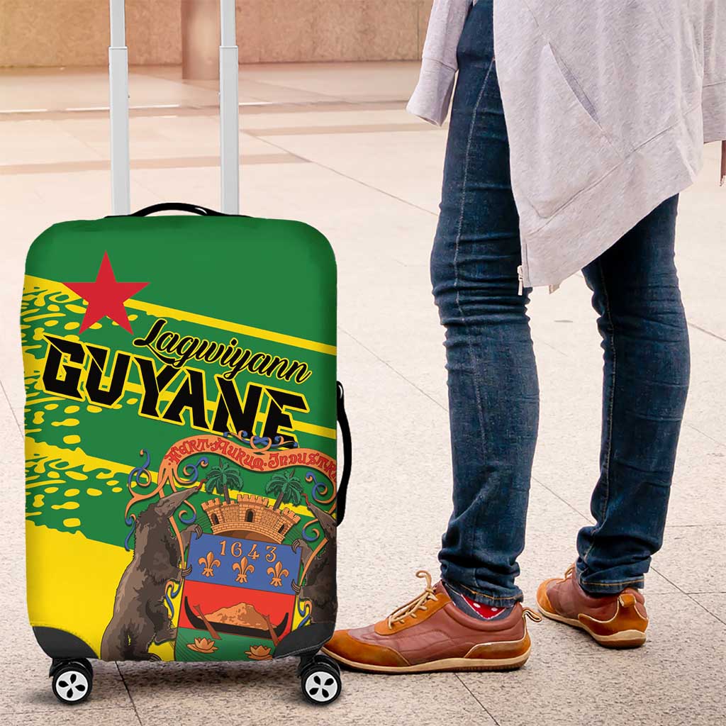 French Guiana Luggage Cover Lagwiyann In My Heart - Wonder Print Shop