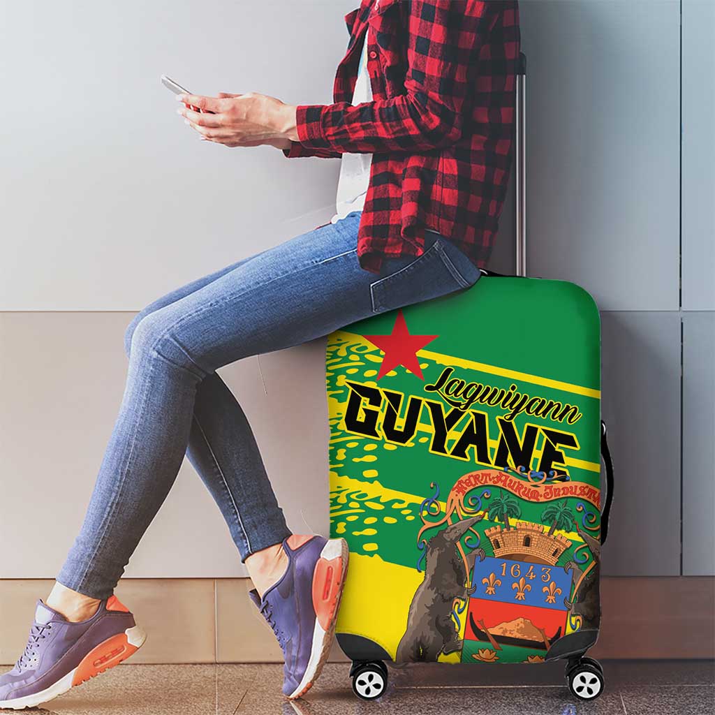 French Guiana Luggage Cover Lagwiyann In My Heart - Wonder Print Shop