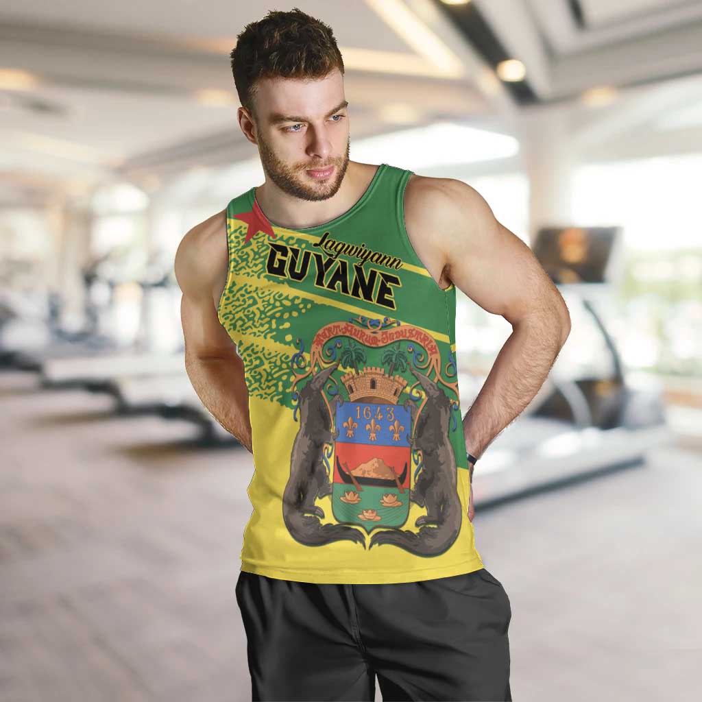 Personalized French Guiana Men Tank Top Lagwiyann In My Heart - Wonder Print Shop
