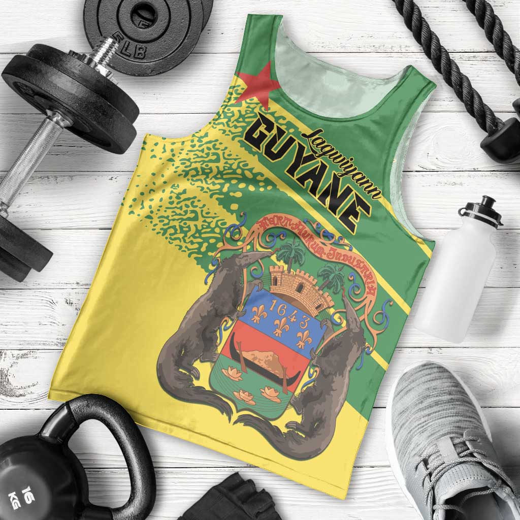 Personalized French Guiana Men Tank Top Lagwiyann In My Heart - Wonder Print Shop