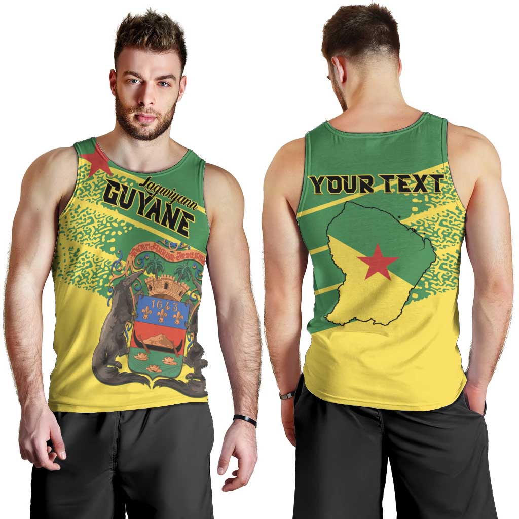 Personalized French Guiana Men Tank Top Lagwiyann In My Heart - Wonder Print Shop