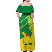Personalized French Guiana Off Shoulder Maxi Dress Lagwiyann In My Heart - Wonder Print Shop