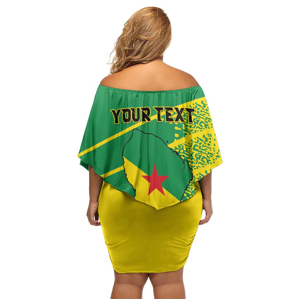 Personalized French Guiana Off Shoulder Short Dress Lagwiyann In My Heart - Wonder Print Shop