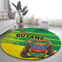 French Guiana Round Carpet Lagwiyann In My Heart - Wonder Print Shop