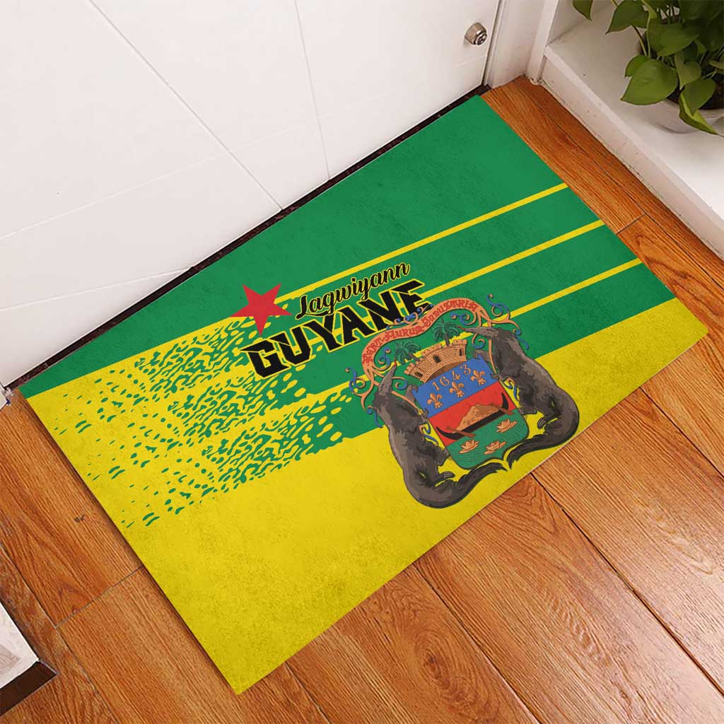 French Guiana Rubber Doormat Lagwiyann In My Heart - Wonder Print Shop