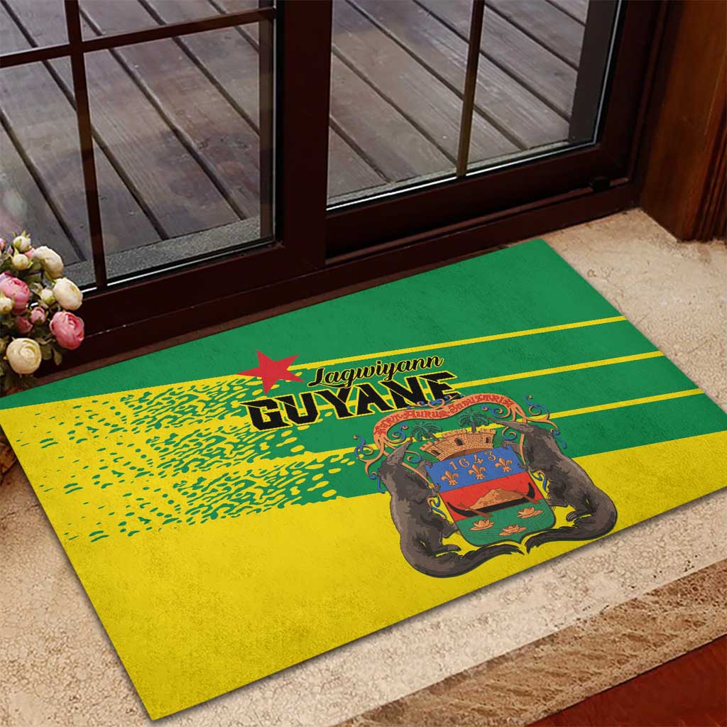 French Guiana Rubber Doormat Lagwiyann In My Heart - Wonder Print Shop