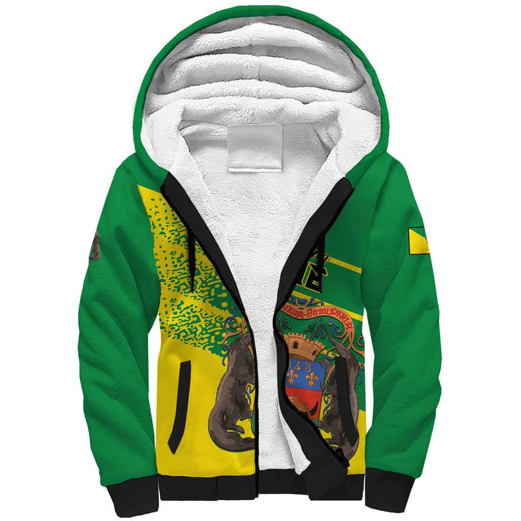 Personalized French Guiana Sherpa Hoodie Lagwiyann In My Heart - Wonder Print Shop