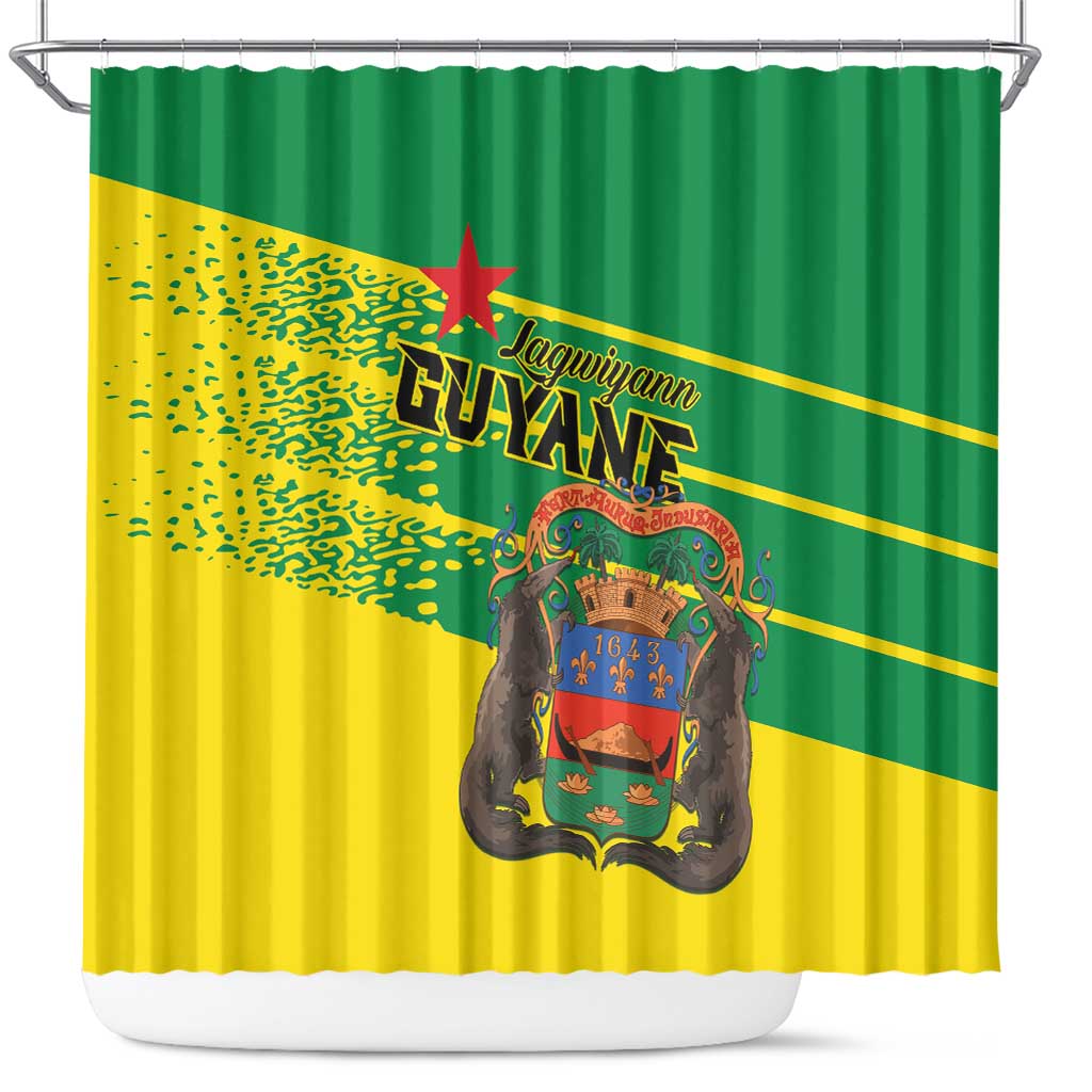 French Guiana Shower Curtain Lagwiyann In My Heart - Wonder Print Shop