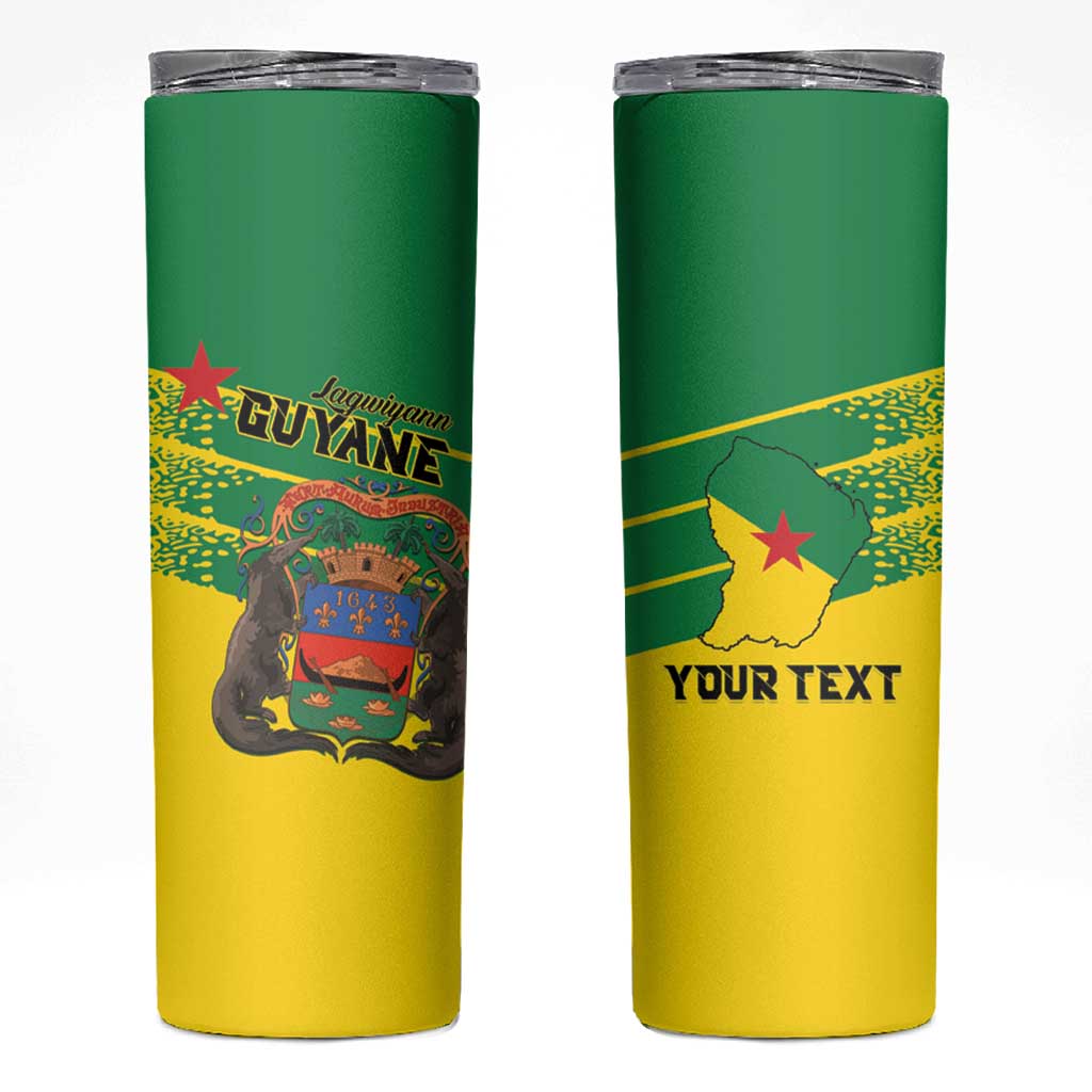Personalized French Guiana Skinny Tumbler Lagwiyann In My Heart - Wonder Print Shop