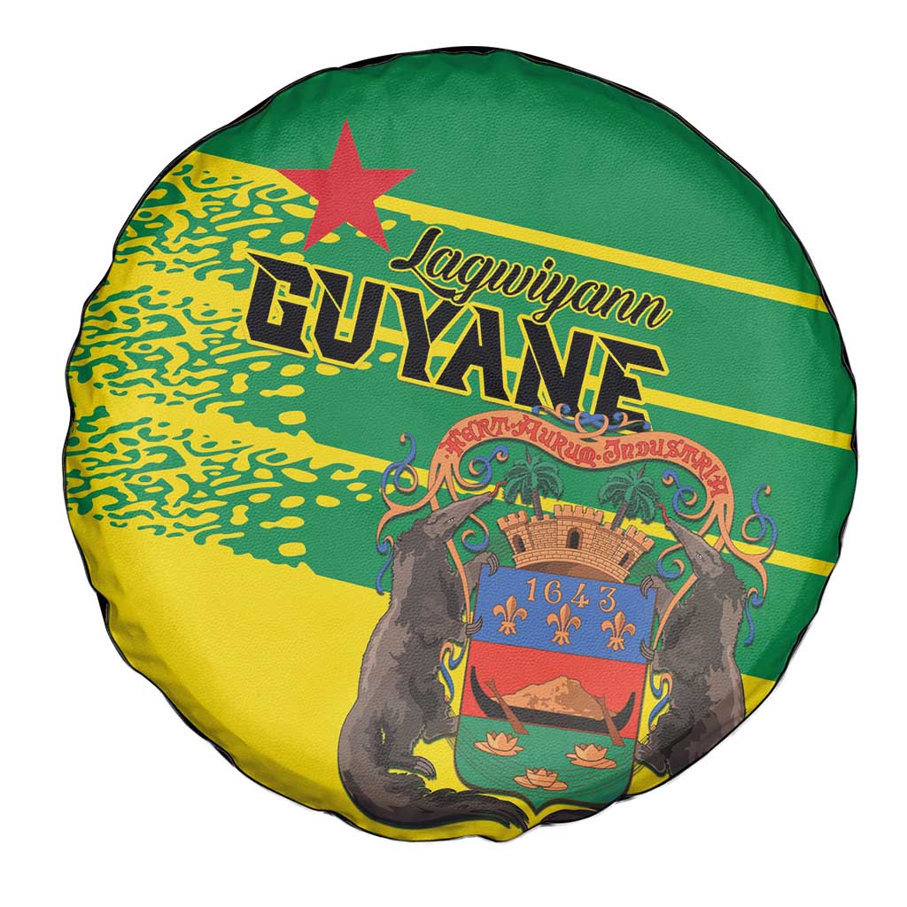 French Guiana Spare Tire Cover Lagwiyann In My Heart - Wonder Print Shop