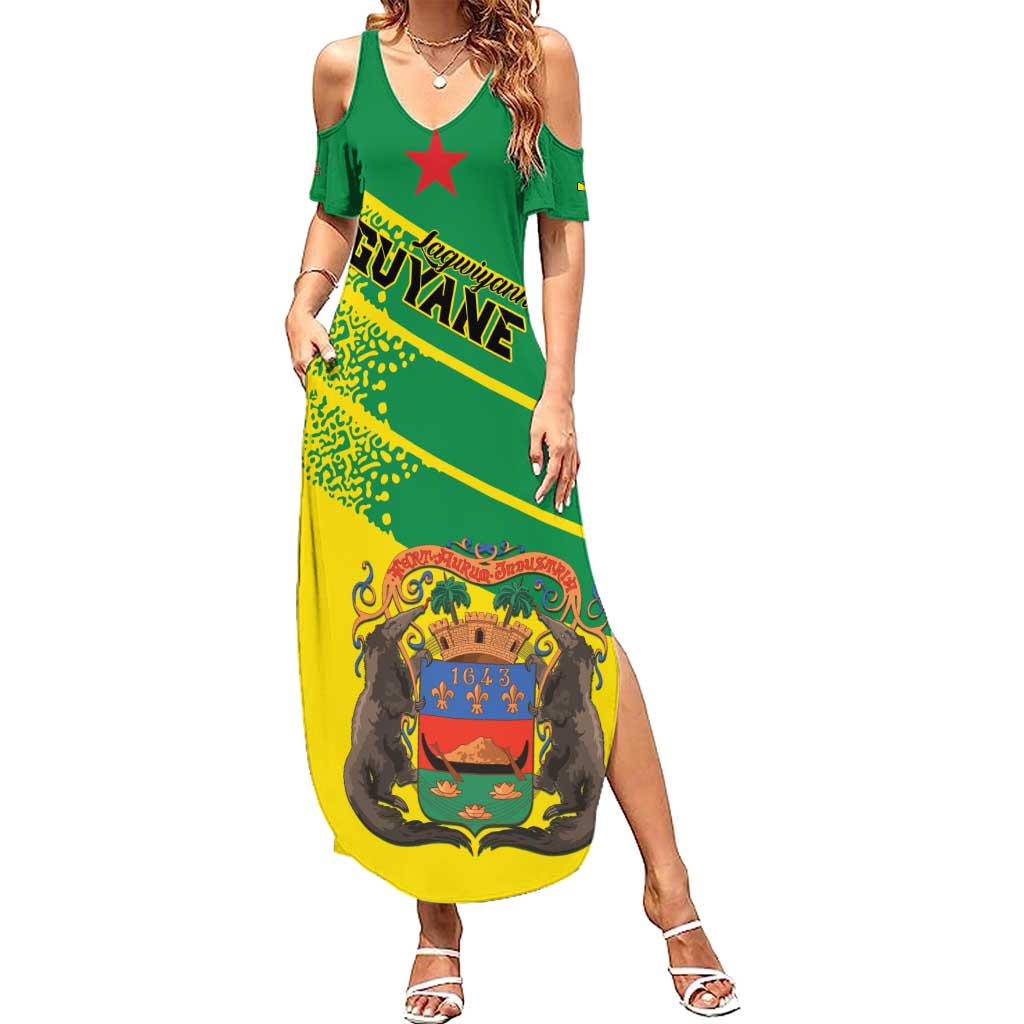 Personalized French Guiana Summer Maxi Dress Lagwiyann In My Heart - Wonder Print Shop