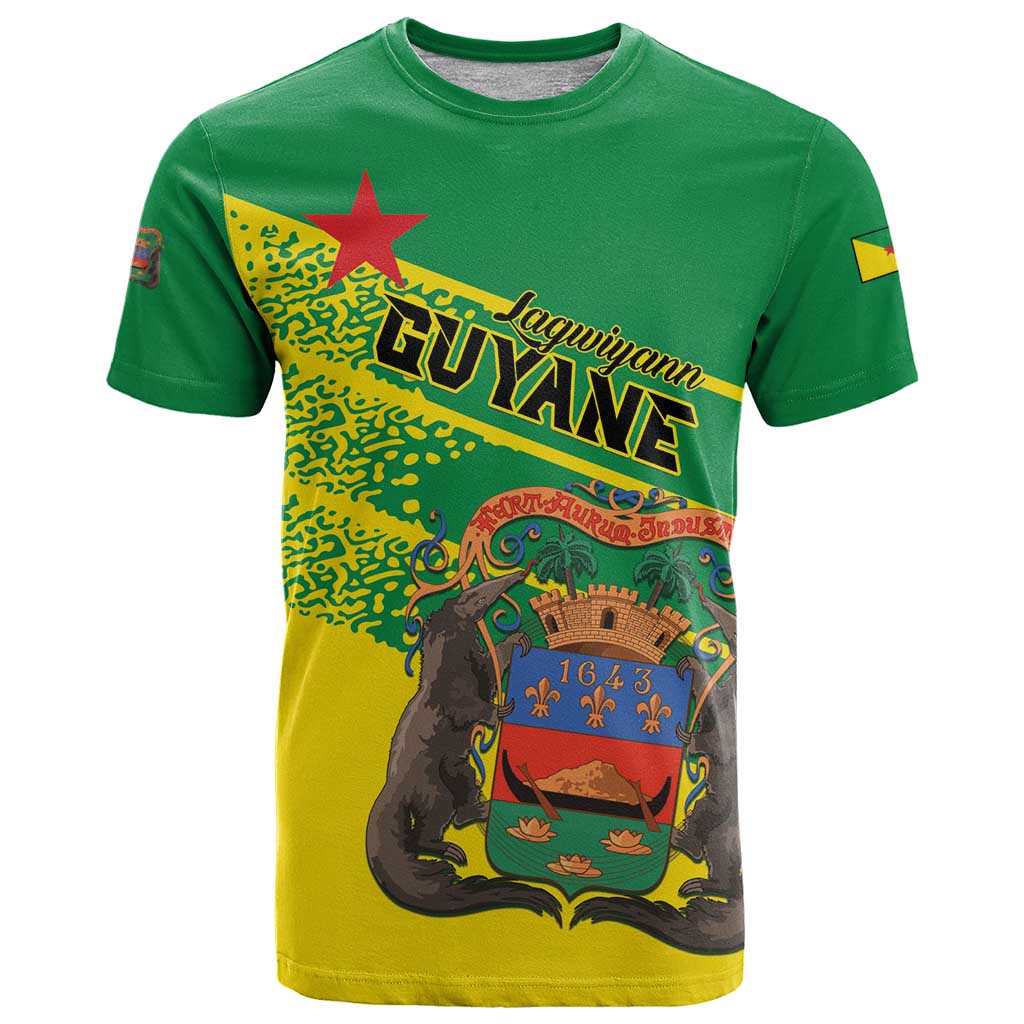 Personalized French Guiana T Shirt Lagwiyann In My Heart - Wonder Print Shop