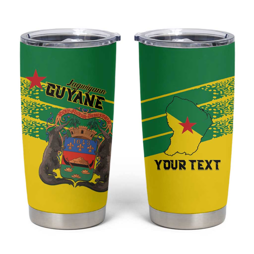 Personalized French Guiana Tumbler Cup Lagwiyann In My Heart - Wonder Print Shop