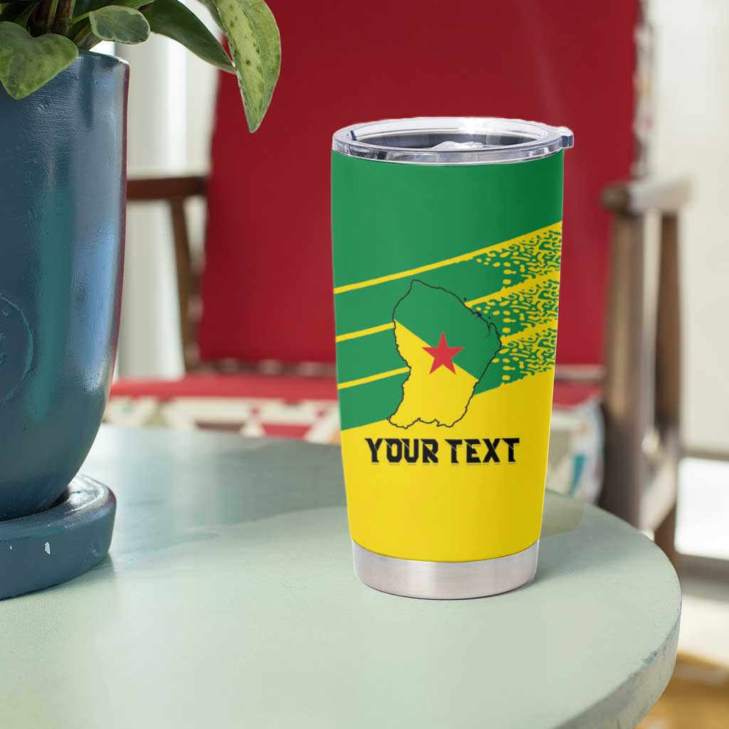 Personalized French Guiana Tumbler Cup Lagwiyann In My Heart - Wonder Print Shop