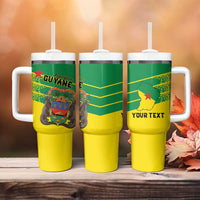 Personalized French Guiana Tumbler With Handle Lagwiyann In My Heart - Wonder Print Shop
