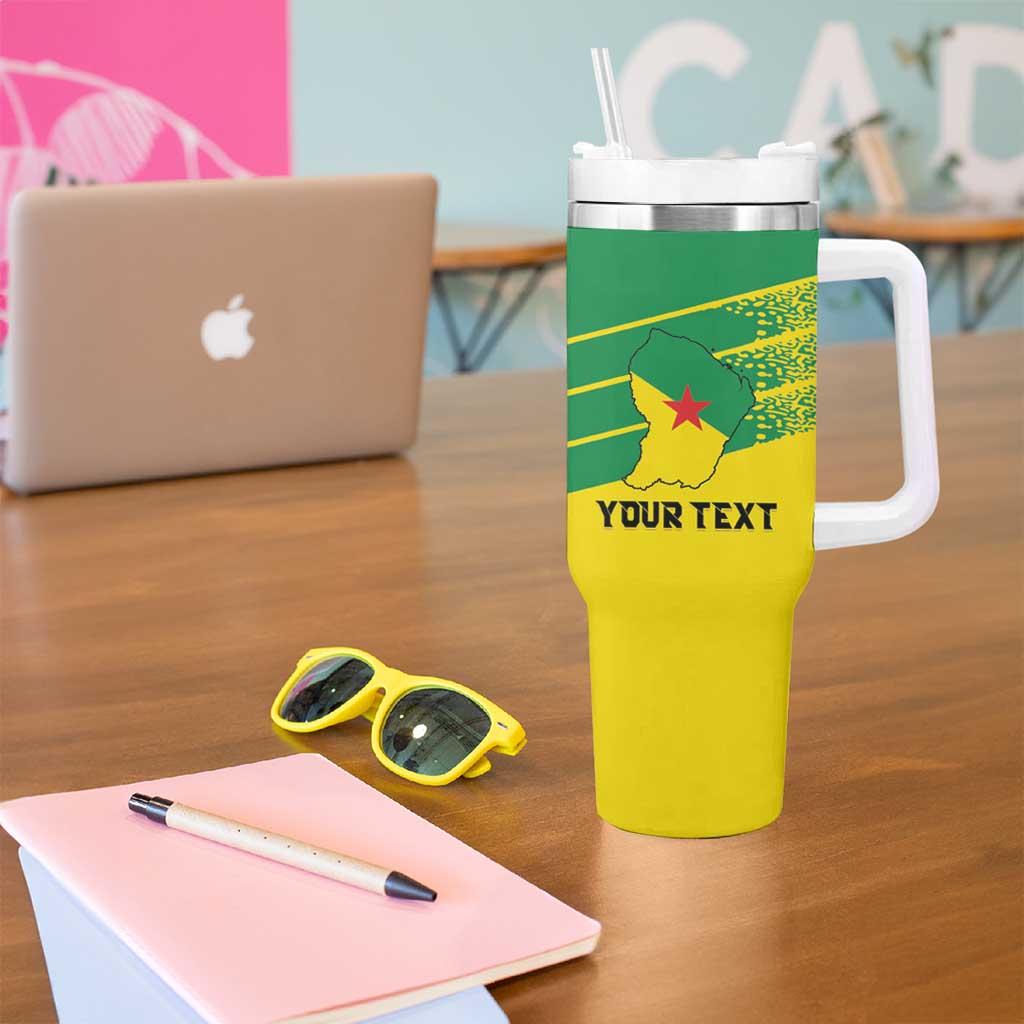 Personalized French Guiana Tumbler With Handle Lagwiyann In My Heart - Wonder Print Shop