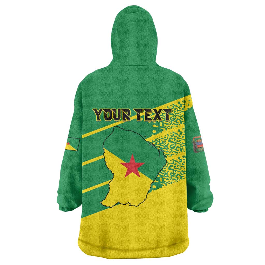 Personalized French Guiana Wearable Blanket Hoodie Lagwiyann In My Heart - Wonder Print Shop