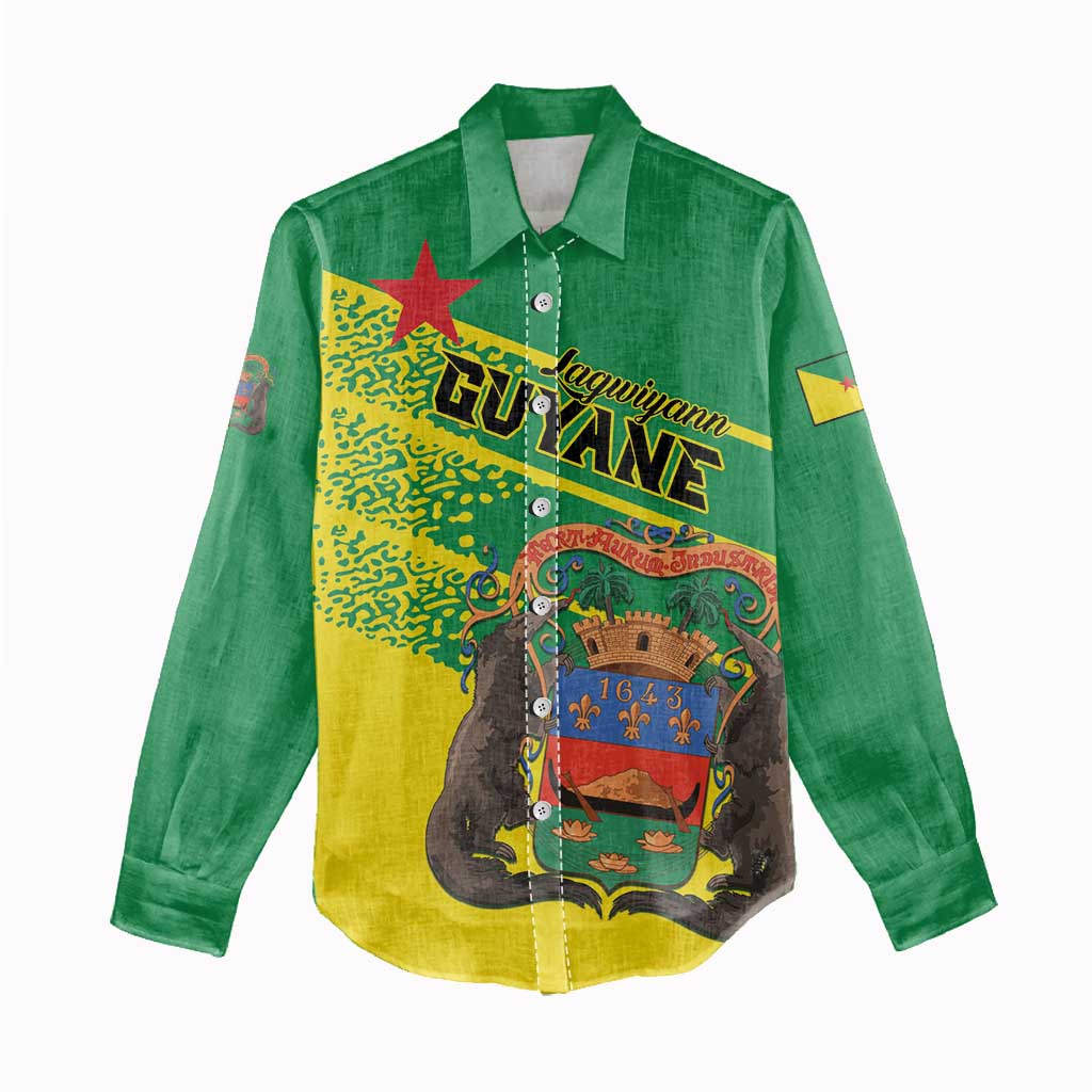 Personalized French Guiana Women Casual Shirt Lagwiyann In My Heart - Wonder Print Shop
