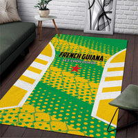 French Guiana Football Area Rug Go Les Yana Dokos - Wonder Print Shop