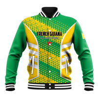 Custom French Guiana Football Baseball Jacket Go Les Yana Dokos - Wonder Print Shop