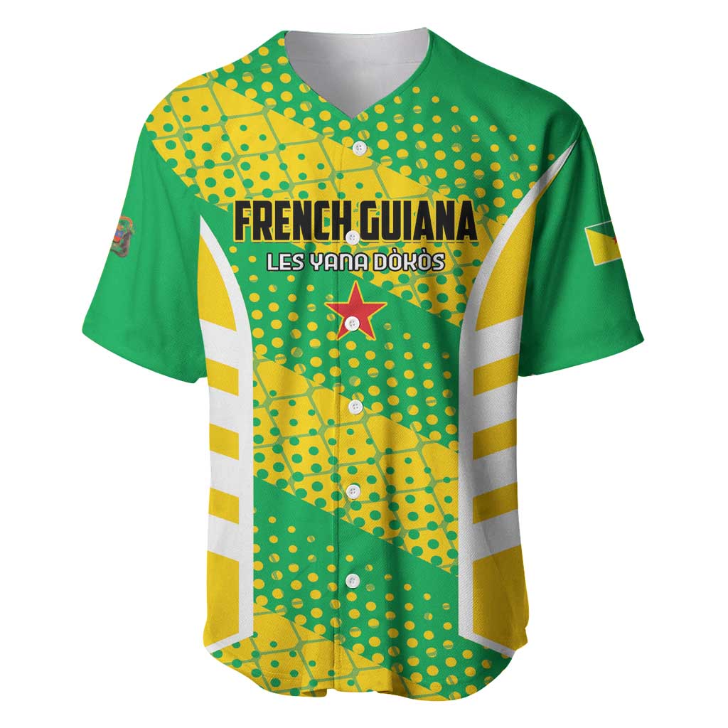 Custom French Guiana Football Baseball Jersey Go Les Yana Dokos - Wonder Print Shop