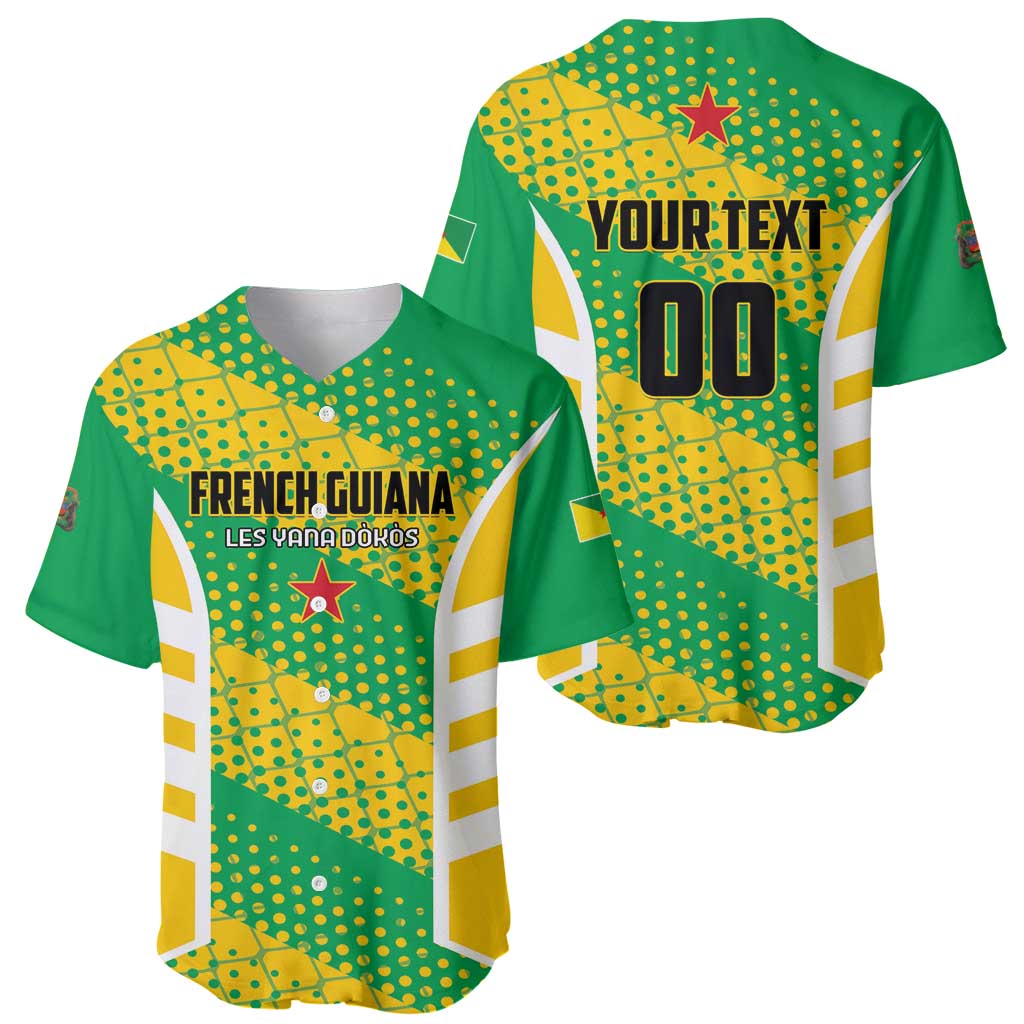 Custom French Guiana Football Baseball Jersey Go Les Yana Dokos - Wonder Print Shop
