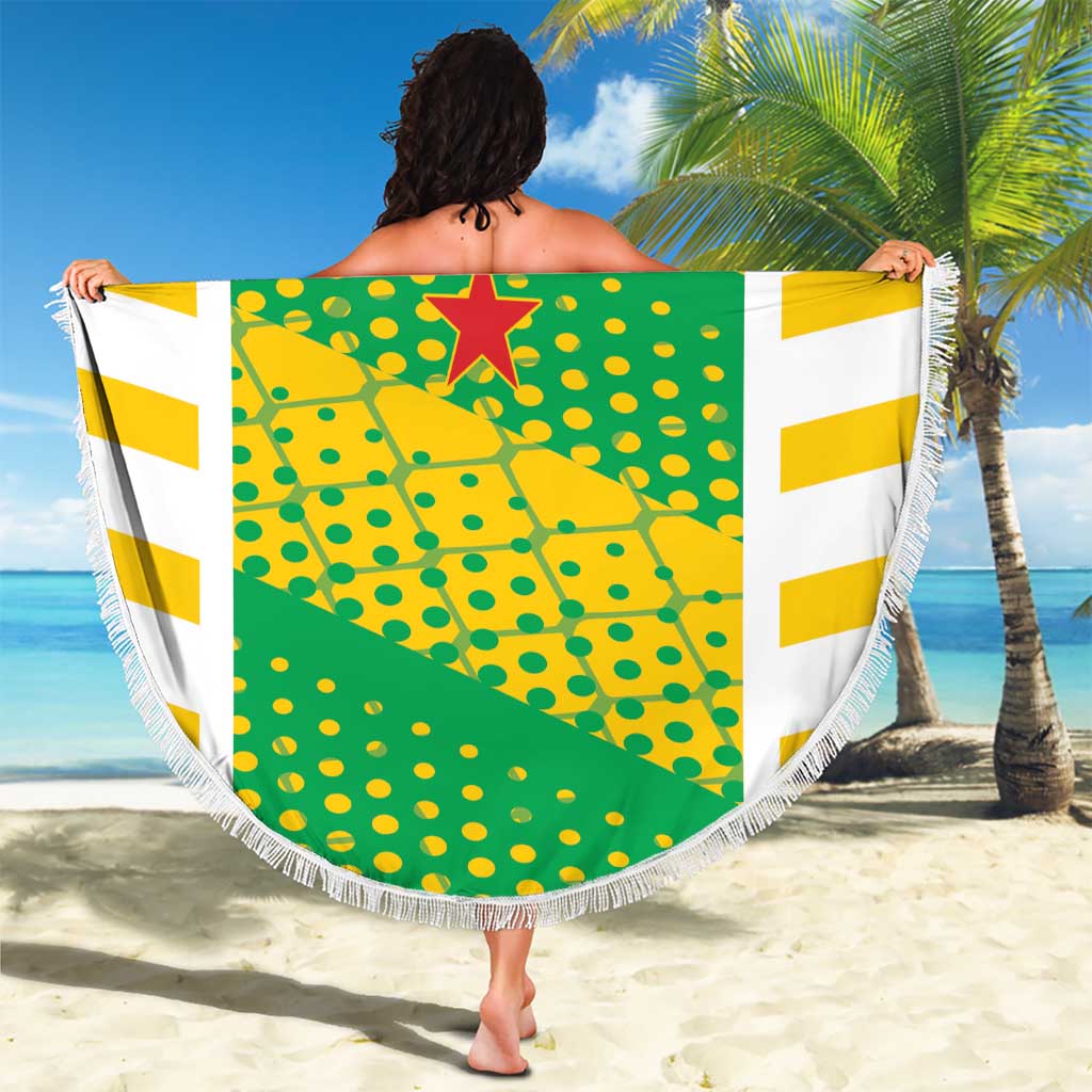 French Guiana Football Beach Blanket Go Les Yana Dokos - Wonder Print Shop