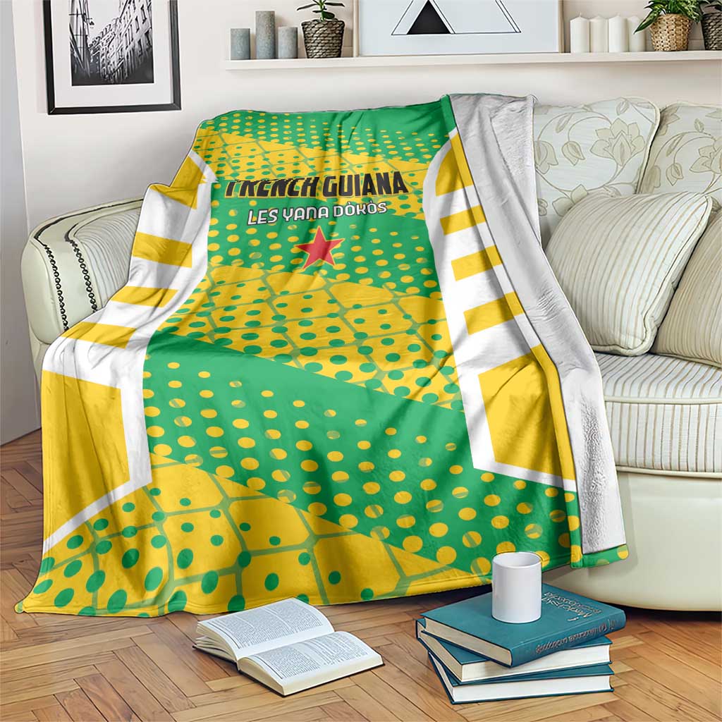 French Guiana Football Blanket Go Les Yana Dokos - Wonder Print Shop