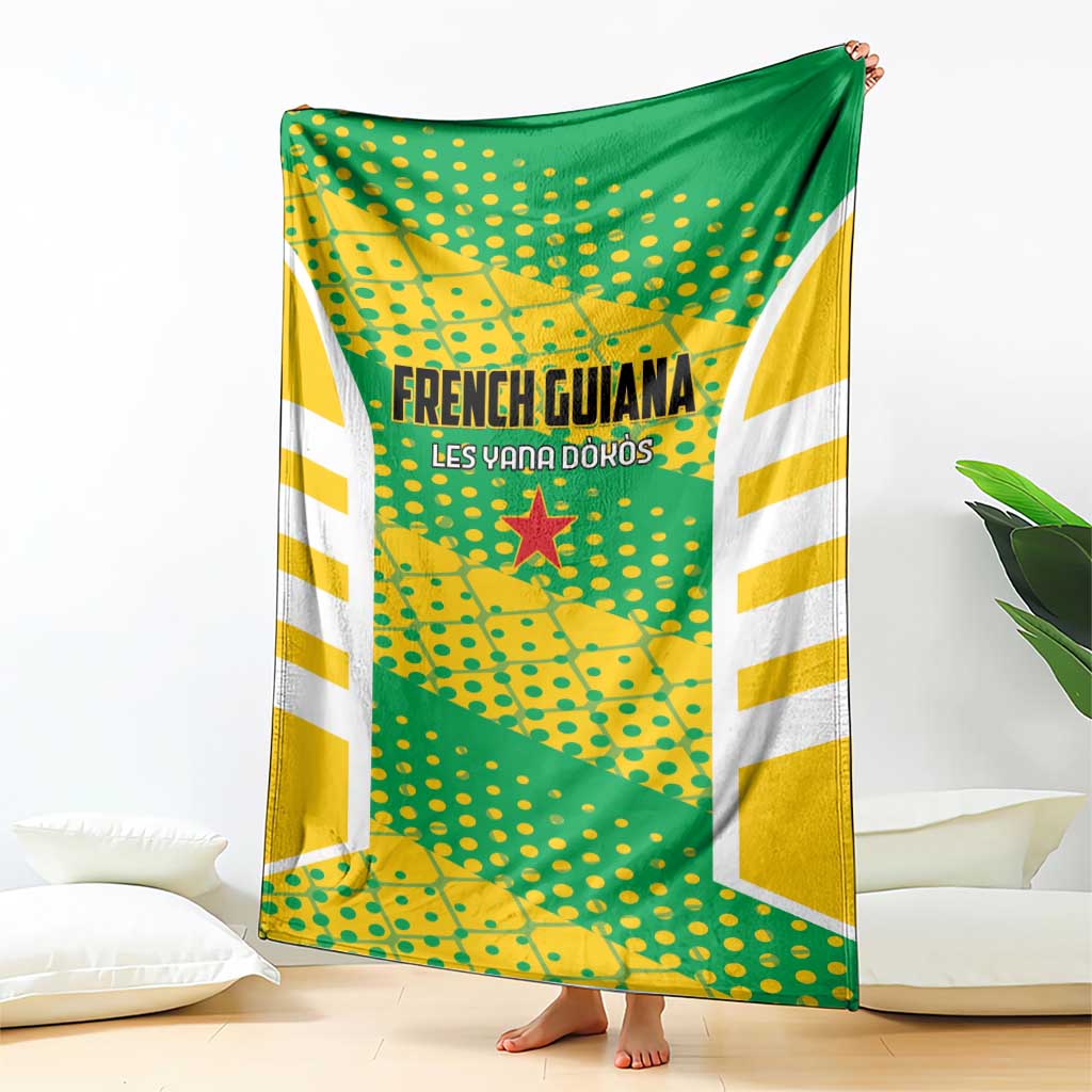 French Guiana Football Blanket Go Les Yana Dokos - Wonder Print Shop