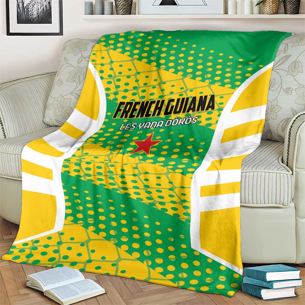 French Guiana Football Blanket Go Les Yana Dokos - Wonder Print Shop
