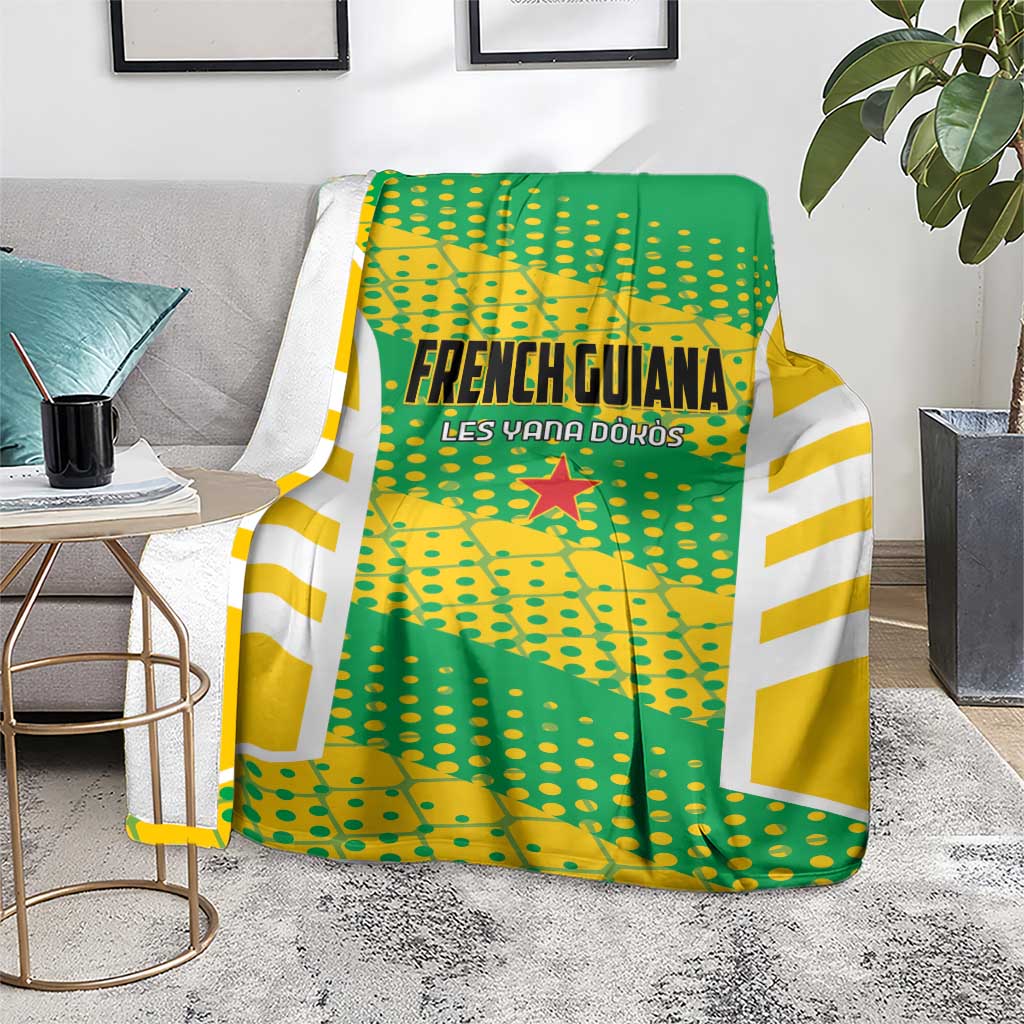French Guiana Football Blanket Go Les Yana Dokos - Wonder Print Shop