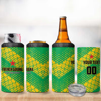 Custom French Guiana Football 4 in 1 Can Cooler Tumbler Go Les Yana Dokos - Wonder Print Shop