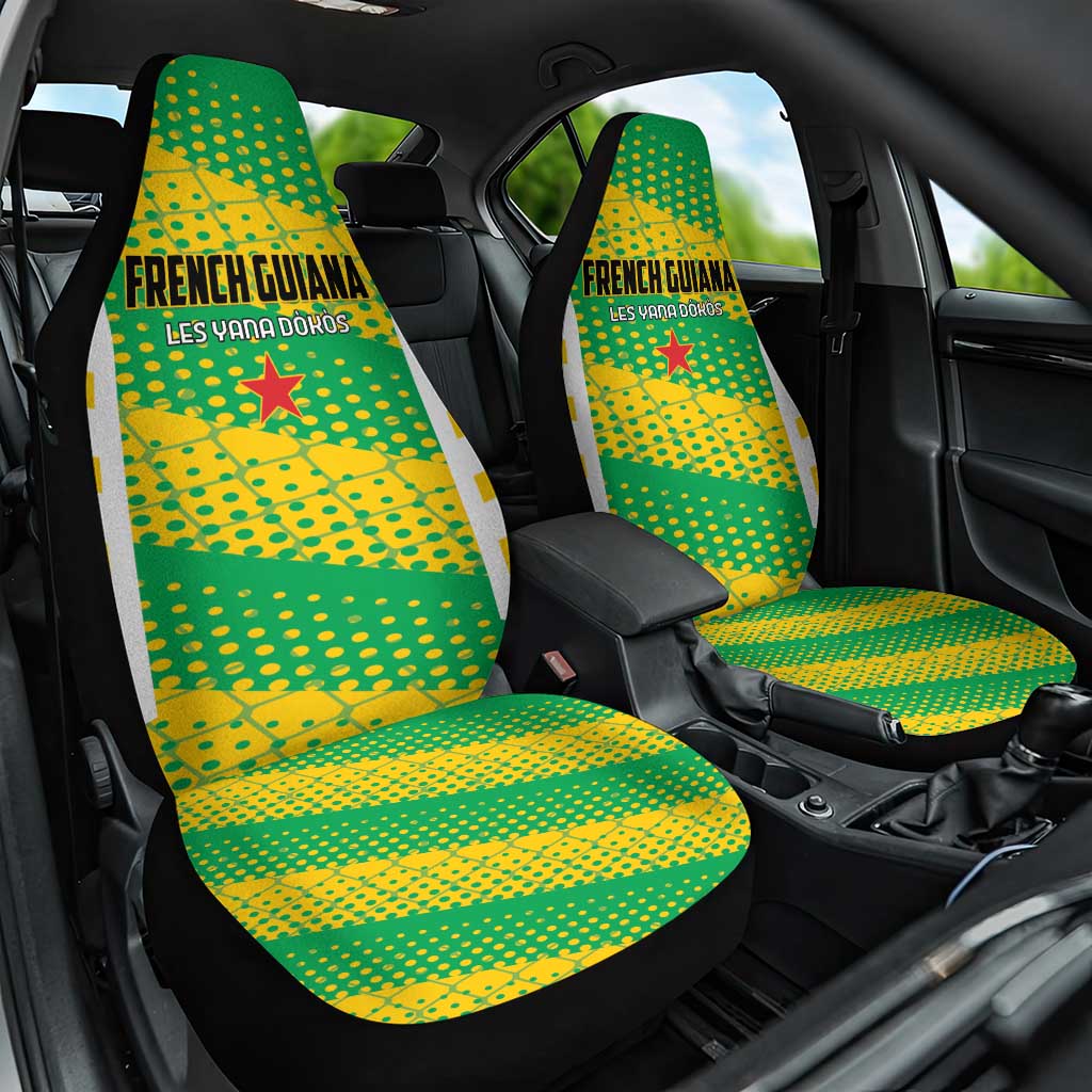 French Guiana Football Car Seat Cover Go Les Yana Dokos - Wonder Print Shop