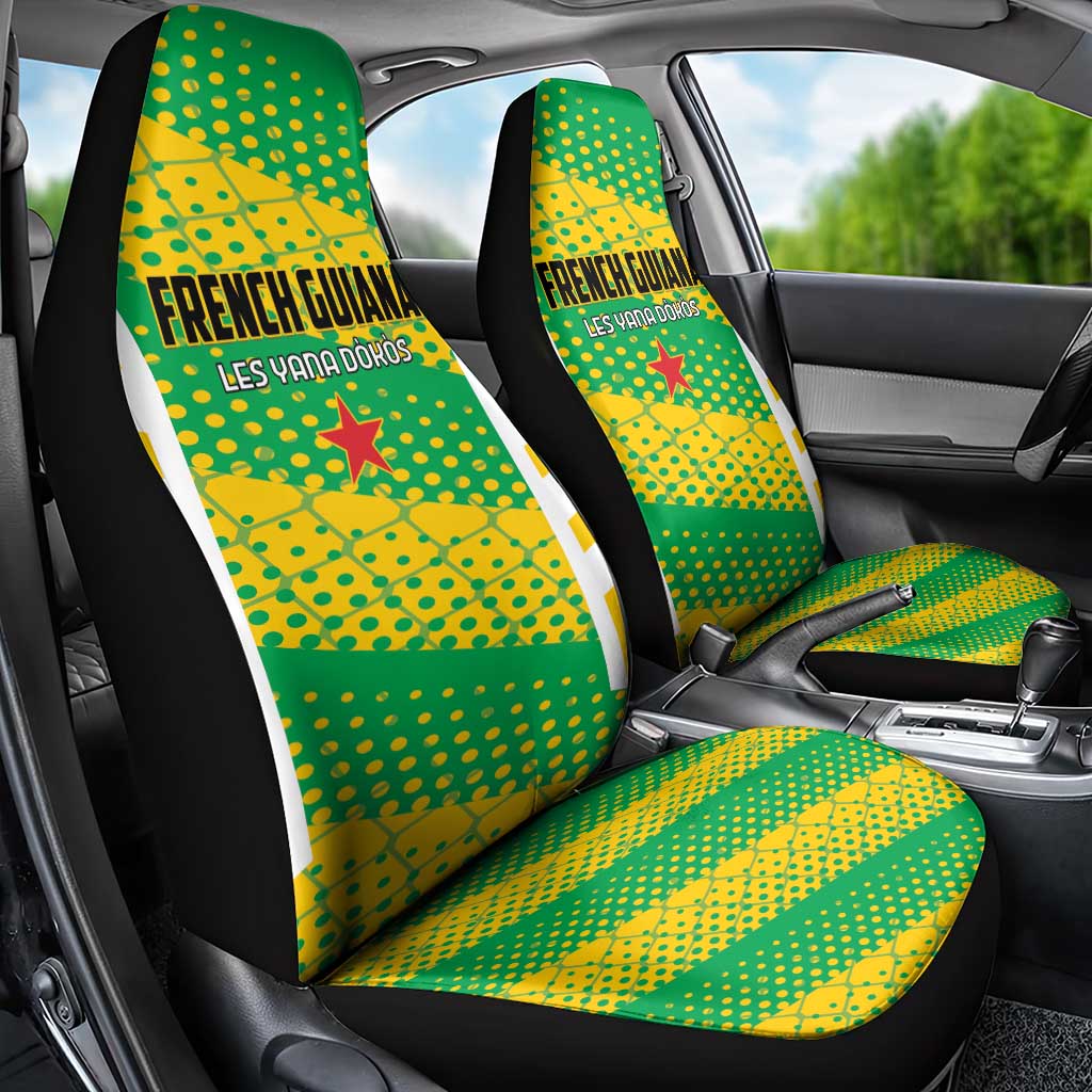French Guiana Football Car Seat Cover Go Les Yana Dokos - Wonder Print Shop