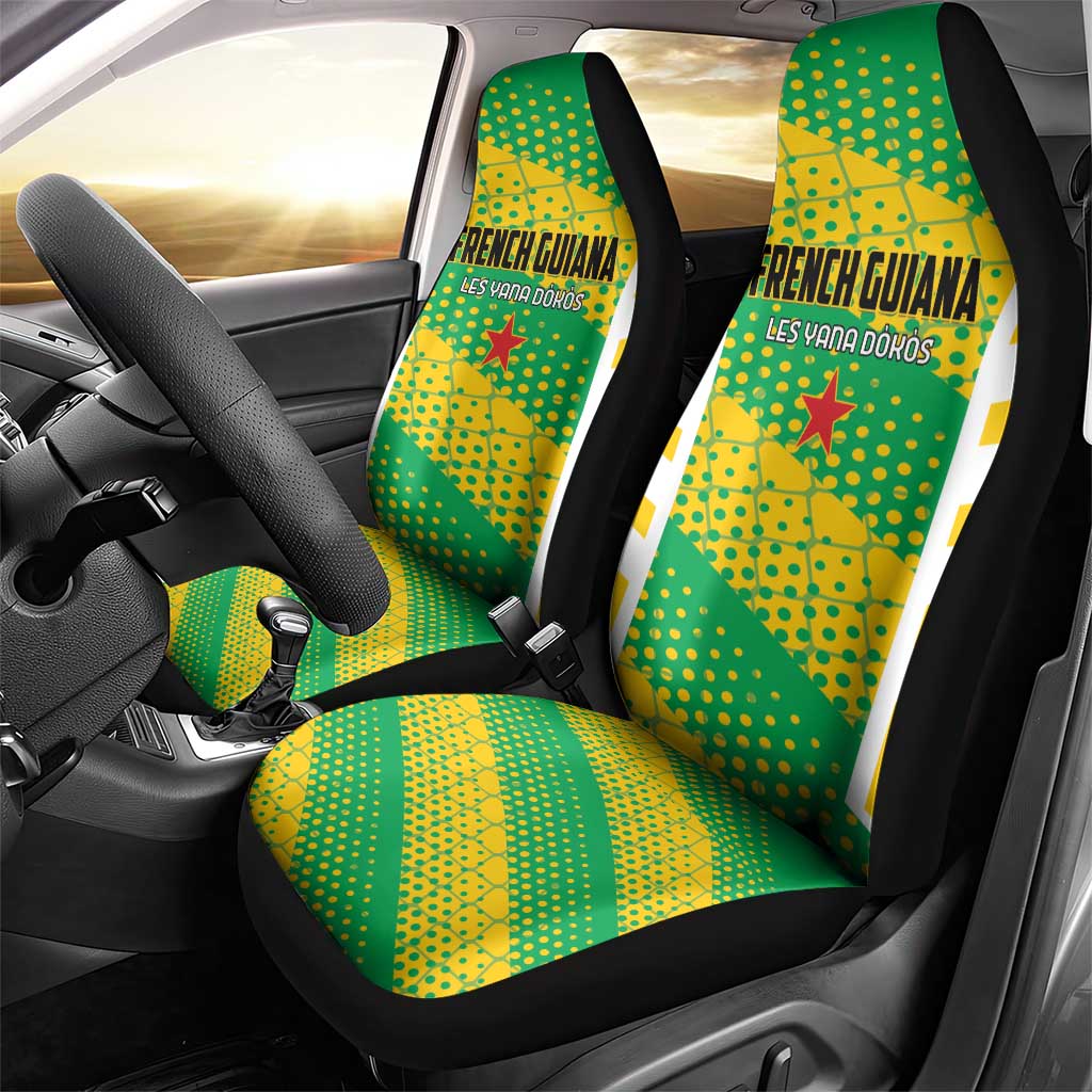 French Guiana Football Car Seat Cover Go Les Yana Dokos - Wonder Print Shop