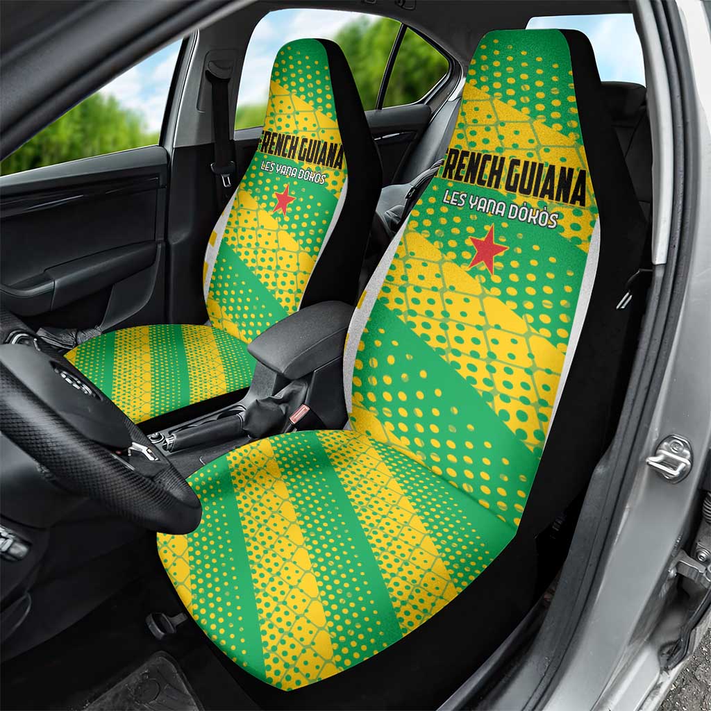 French Guiana Football Car Seat Cover Go Les Yana Dokos - Wonder Print Shop