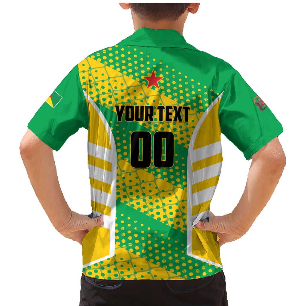 Custom French Guiana Football Family Matching Mermaid Dress and Hawaiian Shirt Go Les Yana Dokos - Wonder Print Shop