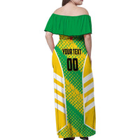 Custom French Guiana Football Family Matching Off Shoulder Maxi Dress and Hawaiian Shirt Go Les Yana Dokos - Wonder Print Shop