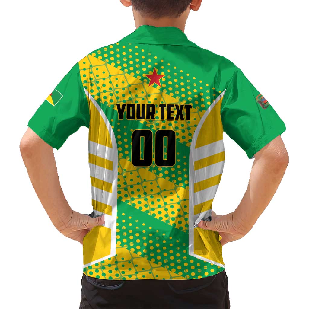 Custom French Guiana Football Family Matching Puletasi and Hawaiian Shirt Go Les Yana Dokos - Wonder Print Shop
