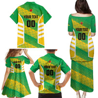 Custom French Guiana Football Family Matching Puletasi and Hawaiian Shirt Go Les Yana Dokos - Wonder Print Shop