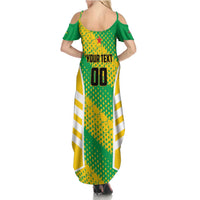 Custom French Guiana Football Family Matching Summer Maxi Dress and Hawaiian Shirt Go Les Yana Dokos - Wonder Print Shop