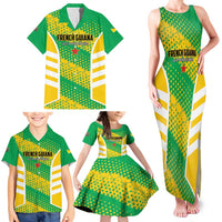 Custom French Guiana Football Family Matching Tank Maxi Dress and Hawaiian Shirt Go Les Yana Dokos - Wonder Print Shop